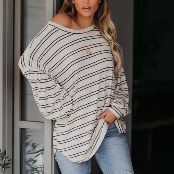 Vici Tops - 🆕Stripe knit top, NWOT.